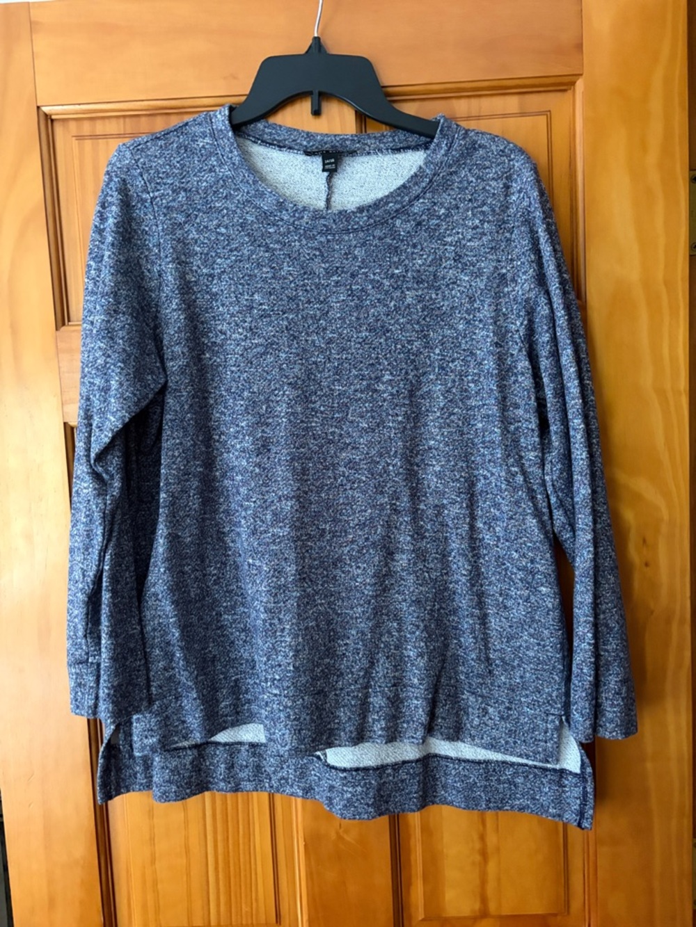 Lane Bryant Heathered Blue-Gray Metallic Pullover Sz 14/16